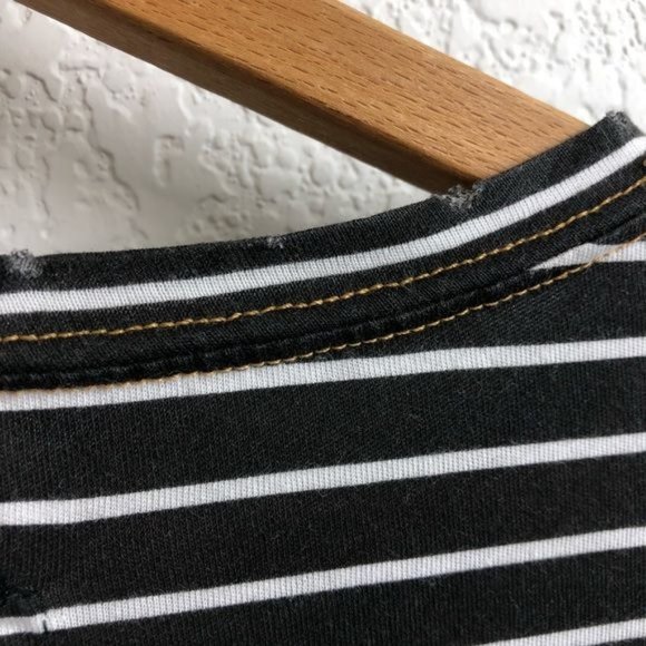 Current/Elliott The Beatnik Striped T Shirt Dress In Vintage Stripe Distressed - Picture 6 of 9